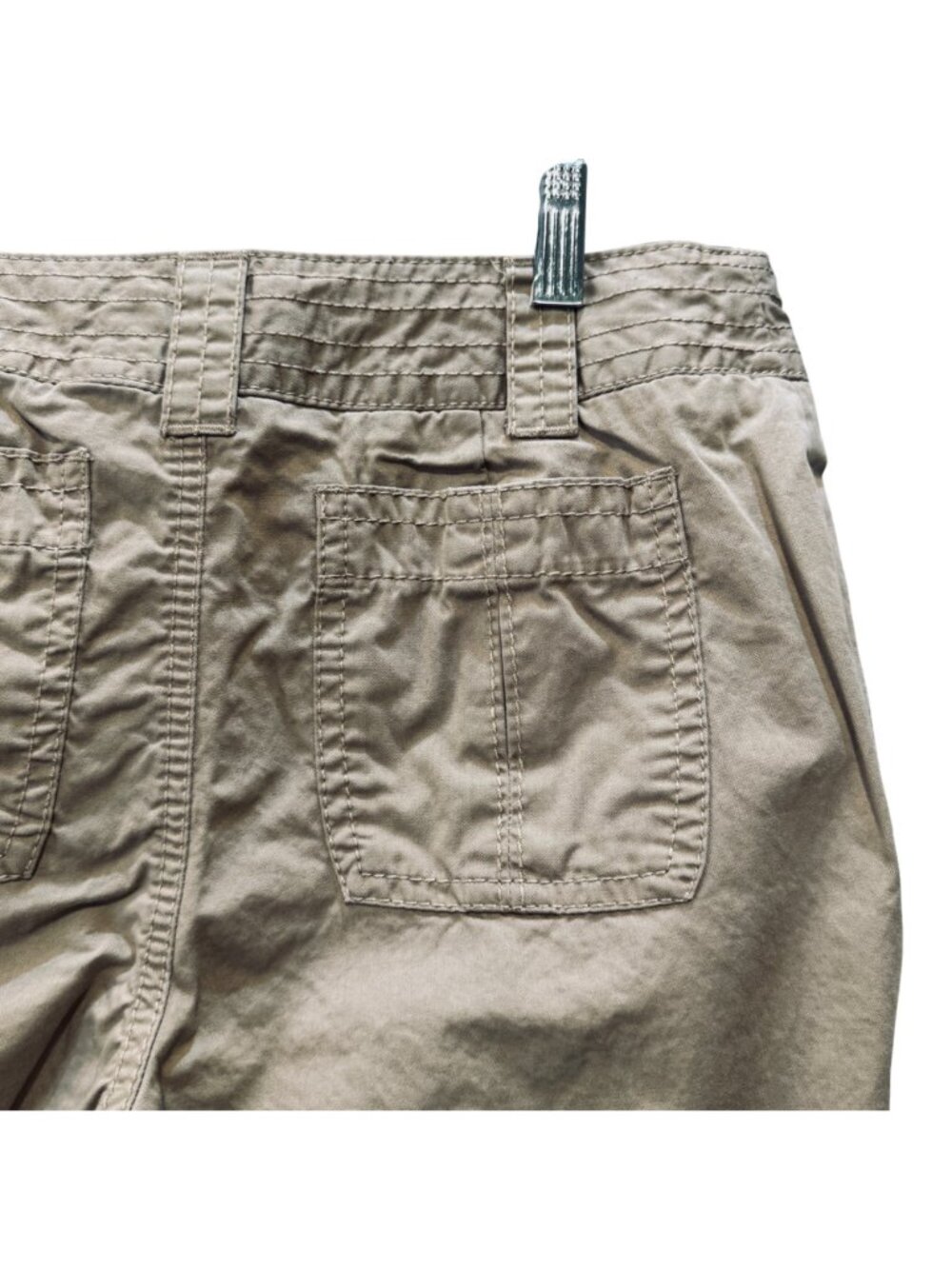 Liz Claiborne Women's Cropped Pants Size 4P Audra Capri Cotton Wide Leg Chino - Picture 7 of 9